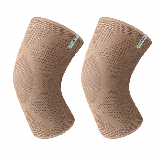 OTC Knee Support with Condyle Pads - Front Opening, Beige, Medium