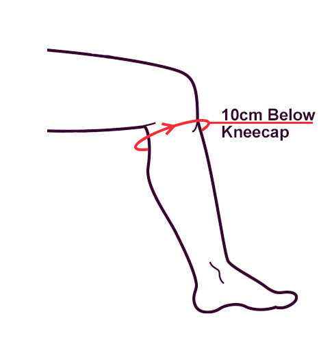 Measurements for the Rehband Rx Knee Sleeve (5mm)